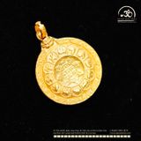  MDC Văn Thù Cửu Cung 8 Hướng 19,75mm - Bạc 925 Mạ Vàng Cao Cấp 