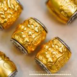  Charm Hạt Tỳ Hưu 2 Màu 12,43mm - Bạc 925 Mạ Vàng Cao Cấp 