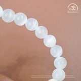  Vòng Tay Selenite 8mm 3A Phối Charm Chú Om 
