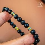 Vòng Tay Đá Thạch Anh Mắt Chim Ưng 6mm 5A Phối Charm Lu Nhỏ 