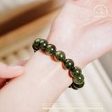  Vòng Tay Thạch anh tóc xanh 13mm 4A 