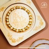  Lắc Tay Bạc 925 Mạ Vàng Quan Âm Lục Tự 