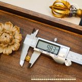  Charm Thùng Đính Ngọc 9,83mm - Kim Loại Mạ Vàng Cao Cấp 