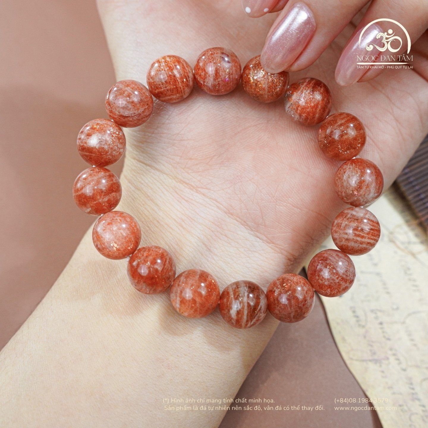  Vòng Tay Đá Mặt Trời 11mm 4A 