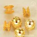  Charm Đài Sen Mạ Vàng 4mm - Bạc 925 Mạ Vàng Cao Cấp. 