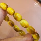  Vòng Tay Đá Mắt Hổ Vàng Lu Thống 5A 10x14mm 