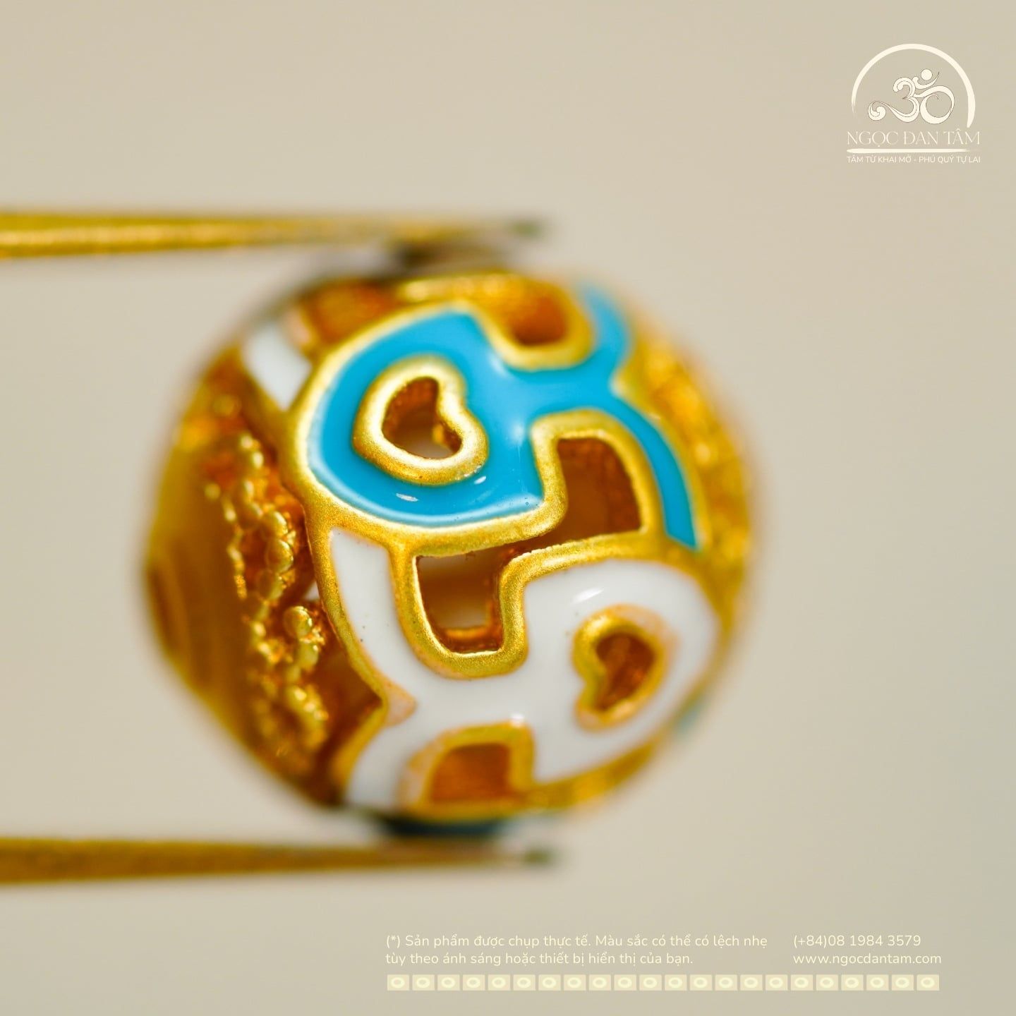  Charm Tròn Kho Báu 9.76mm - Kim Loại Mạ Vàng Cao Cấp 