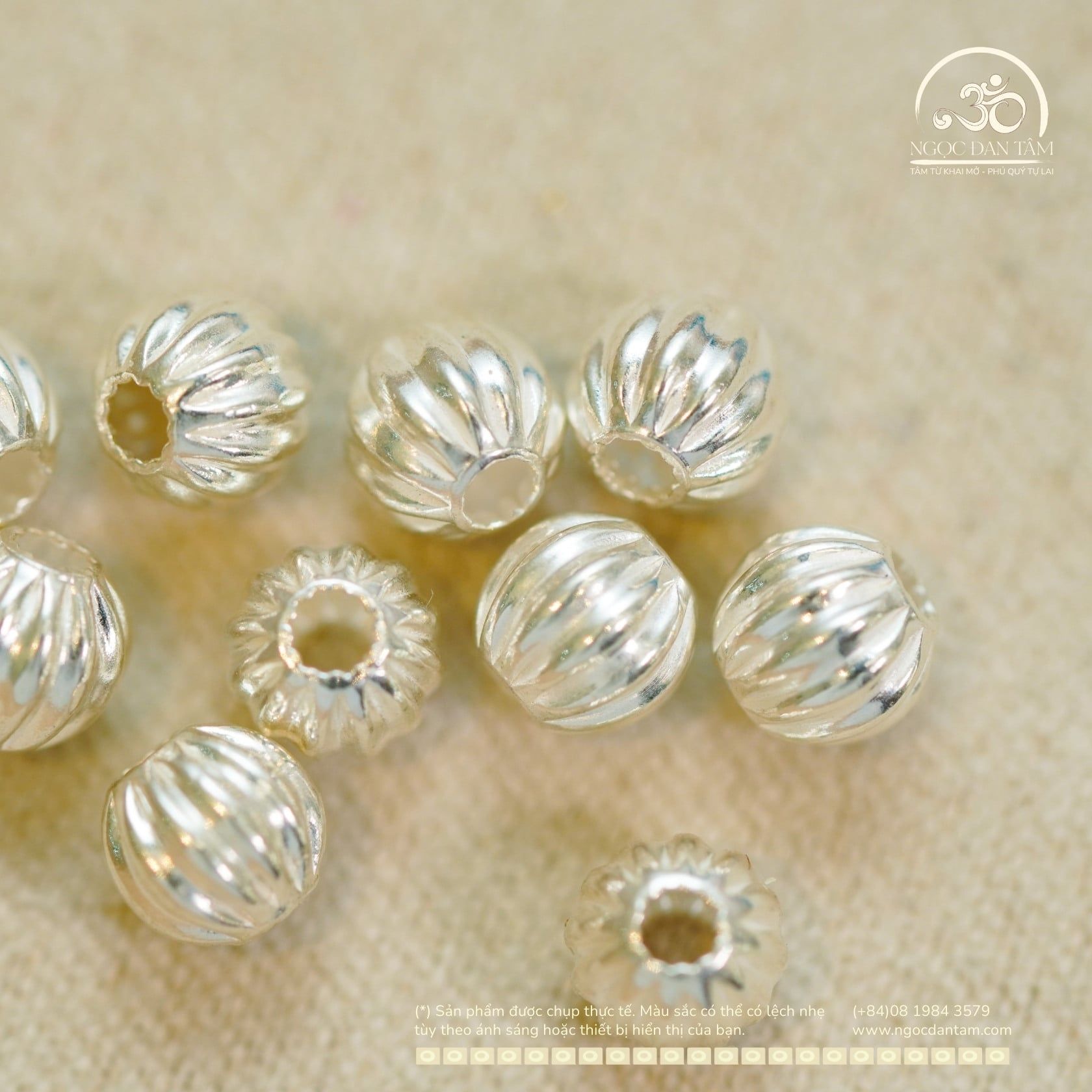  Charm Bạc Xoắn Lớn 5.05mm - Bạc Cao Cấp 