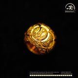  Charm Bi Tròn Họa Tiết 7,96mm - Kim Loại Mạ Vàng Cao Cấp 