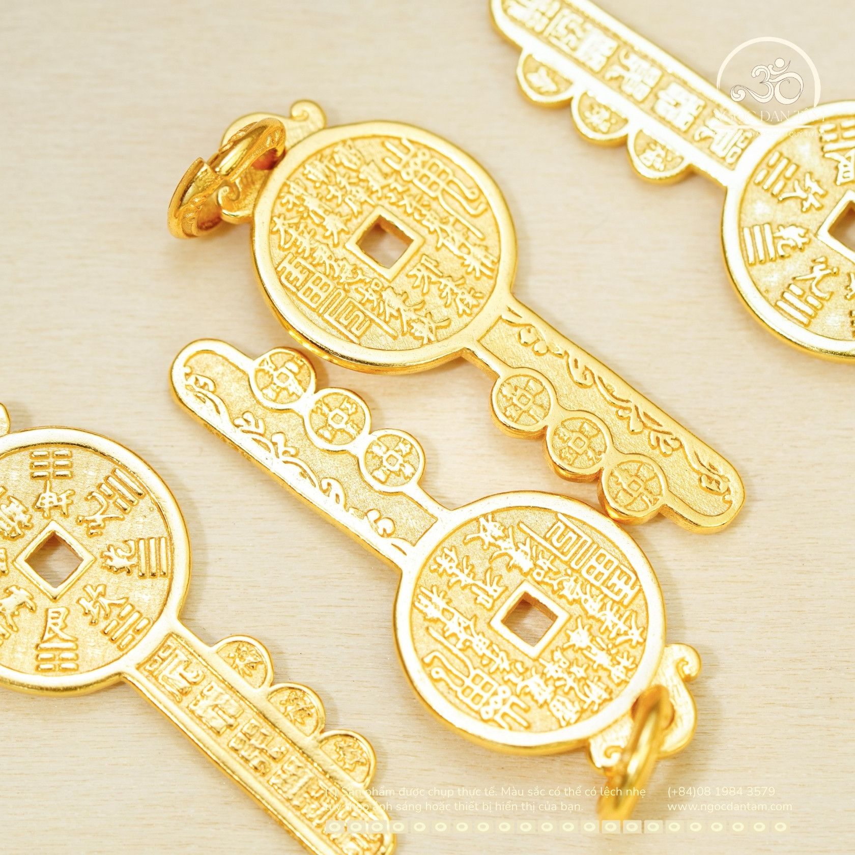  Mặt Dây Chuyền Chìa Khóa Vàng - Bạc 925 Mạ Vàng Cao Cấp 