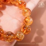  Vòng Tay Thạch Anh Vàng Hoa Bay 13mm 3A 