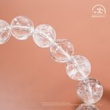  Vòng tay Liên Thủy (Aquamarine 10mm 3A & Thạch Anh Trắng 10mm 2A) 