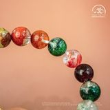  Vòng Tay Thạch Anh Ưu Linh Hoa 10mm 5A Phối Charm Bạc Mạ Vàng 