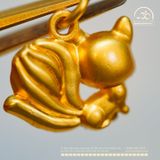  Charm Treo Cửu Vĩ Hồ 13,87mm - Kim Loại Mạ Vàng Cao Cấp 