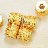  Charm Lu Thống Chữ Thập 7mm - Bạc 925 Mạ Vàng Cao Cấp 