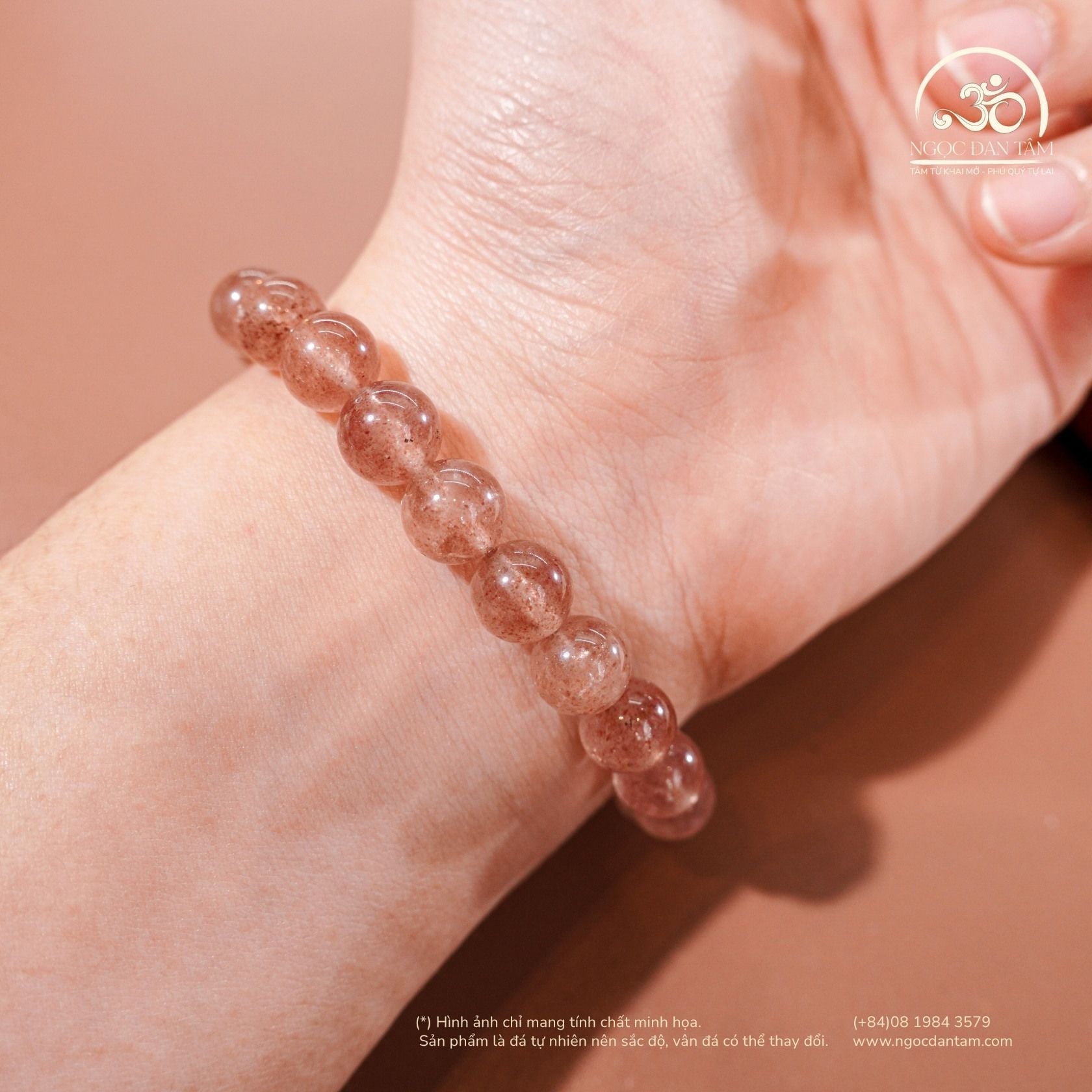  Vòng Tay Dâu Tây 8mm 2A 