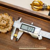  Charm Trụ Đá Xanh 9.73mm  - Kim Loại Mạ Vàng Cao Cấp 