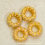  Charm Vòng Lấp Lánh  8,55mm - Kim Loại Mạ Vàng Cao Cấp 