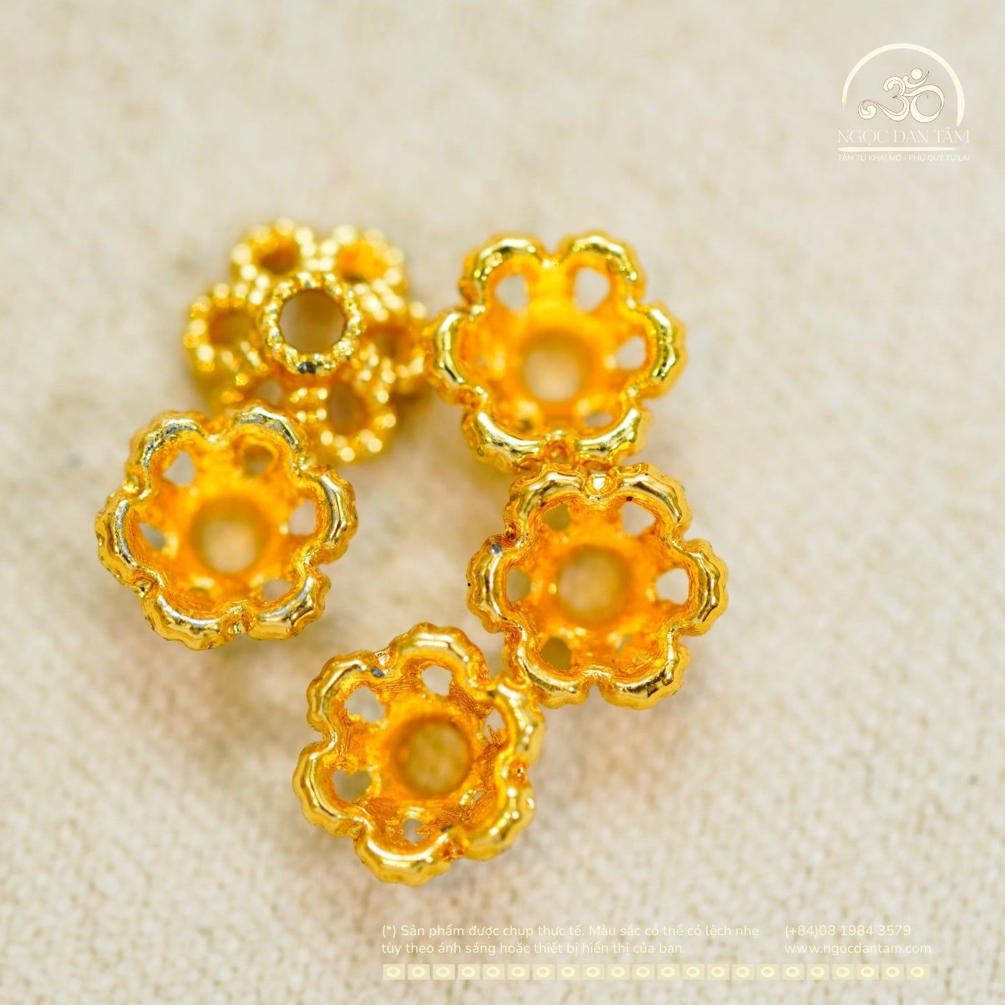  Charm Ốp Đệm Mini - Kim Loại Mạ Vàng 