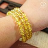  Chuỗi Vòng Tay Thạch Anh Tóc Vàng 5mm 6A 