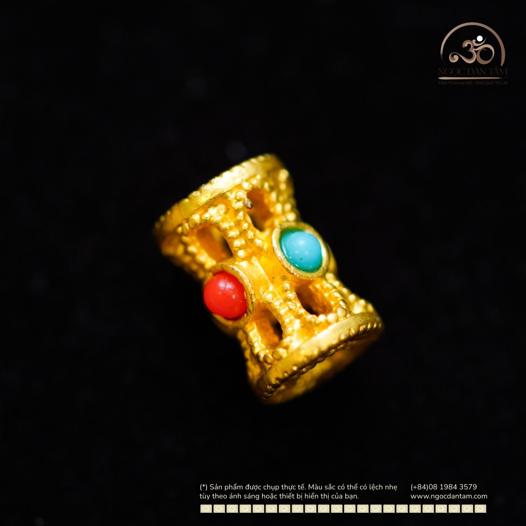  Charm Lu Thống 2 Màu 9.53mm - Kim Loại Mạ Vàng Cao Cấp 