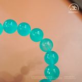  Vòng Tay Đá Amazonite 10mm 8A Phối Charm Cỏ 3 Lá 