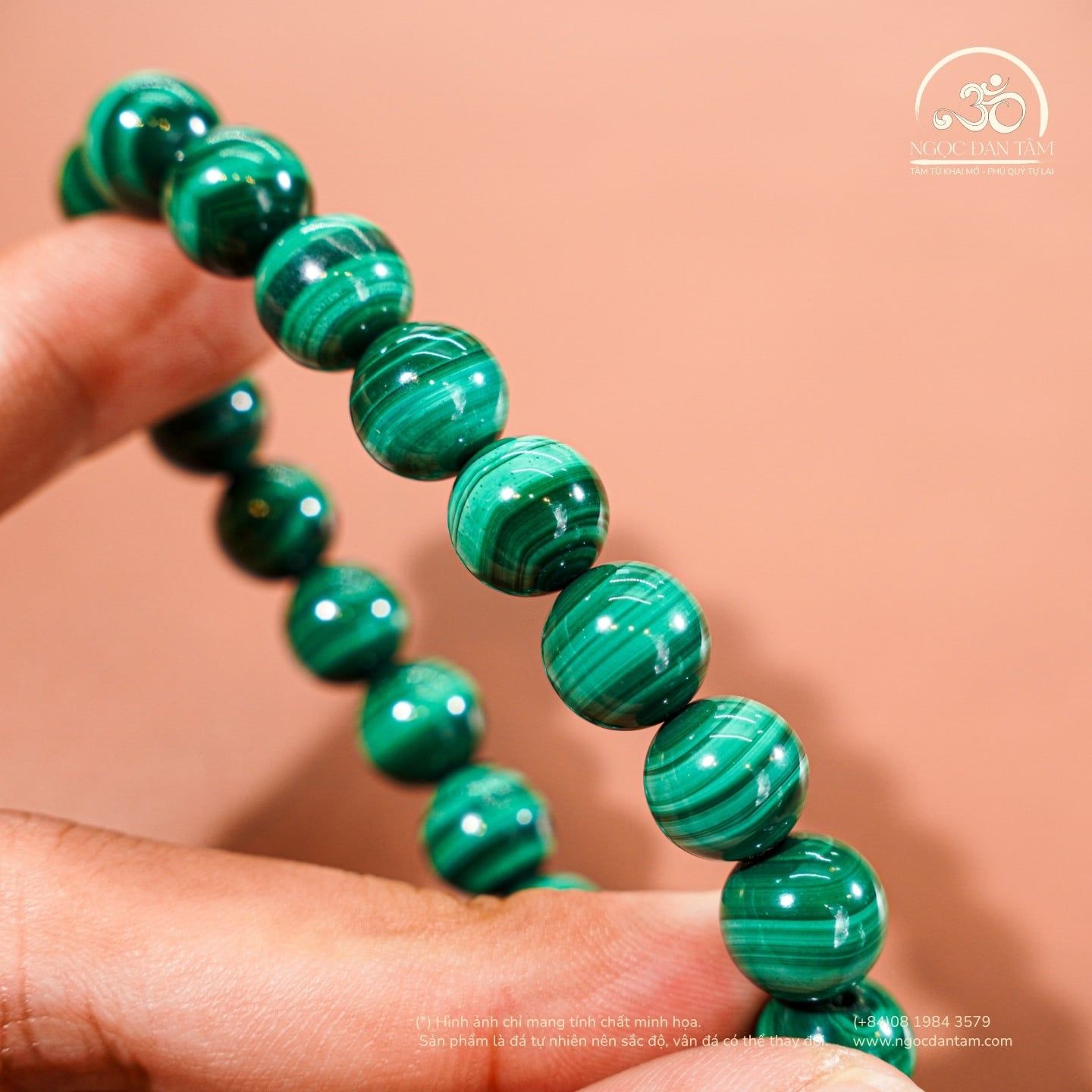  Vòng Tay Đá Khổng Tước 10mm 3A 