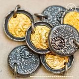  Charm Voi Thần 15,04mm - Bạc 925 Mạ Vàng Cao Cấp 