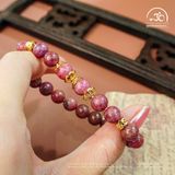  Vòng Tay Đá Thulite 8mm 2A Phối Charm 