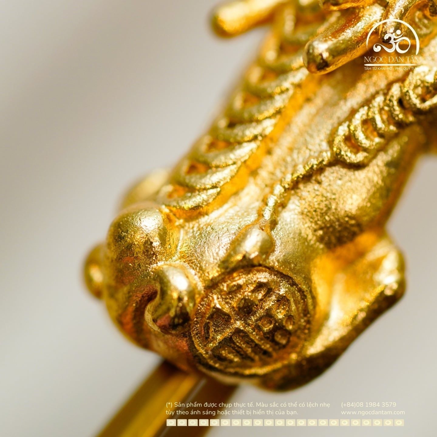  Tỳ Hưu 101 - 33,25mm - Đồng Thau Mạ Vàng 999 Cao Cấp 