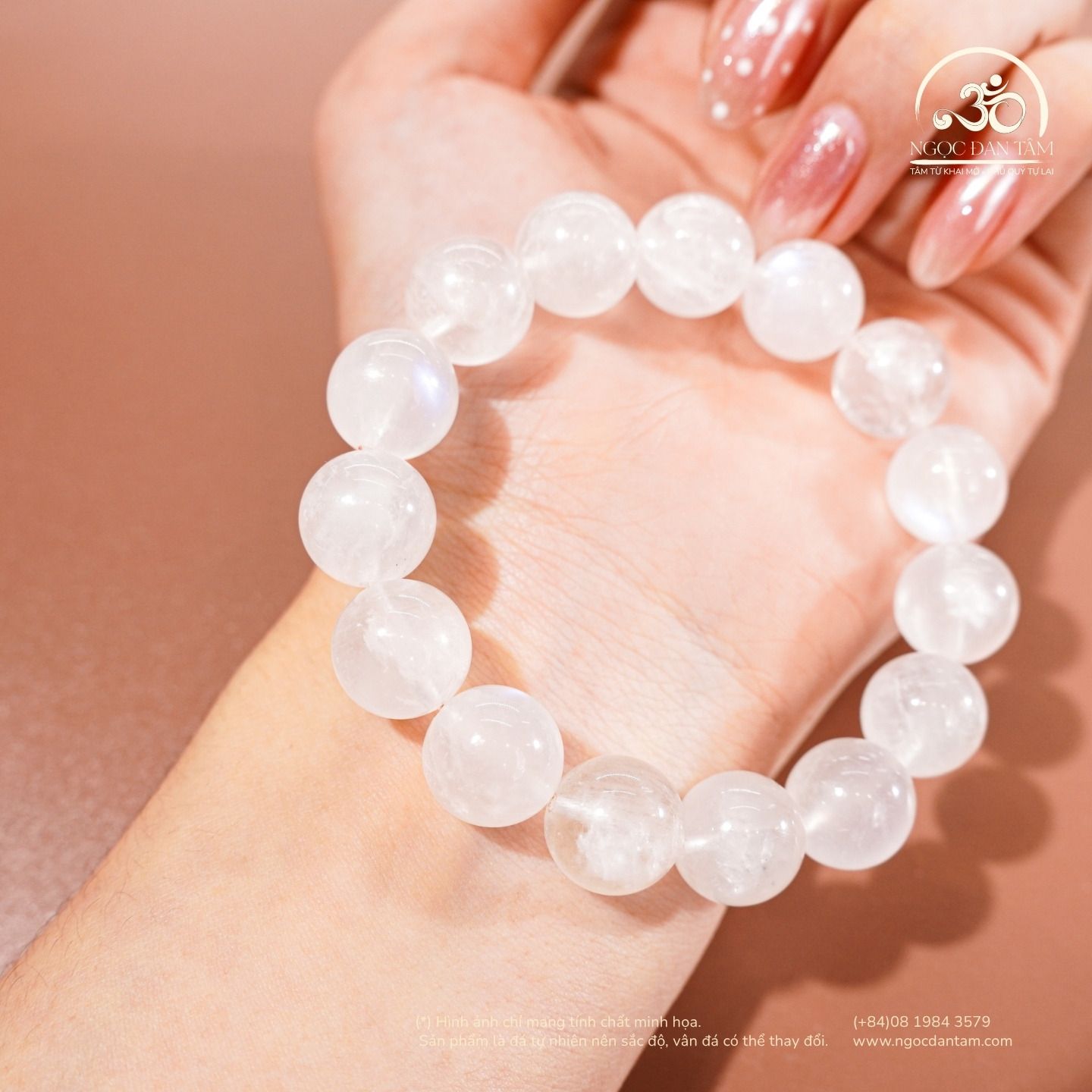  Vòng Tay Đá Mặt Trăng 5A 12mm 