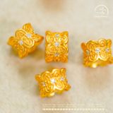  Đài Sen Đính Đá - Bạc 925 Mạ Vàng Cao Cấp 