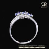  Nhẫn Bạc 925 Đính Đá Tanzanite 3x4mm 