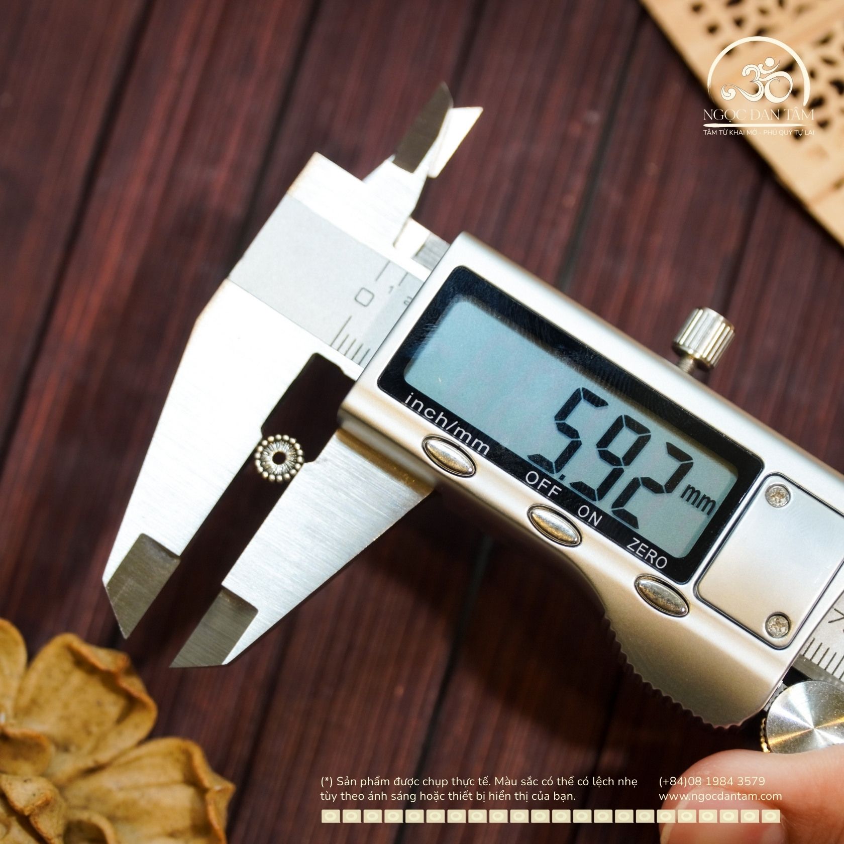  Charm Bạc Bánh Xe Hoa 6mm - Bạc Cao Cấp 