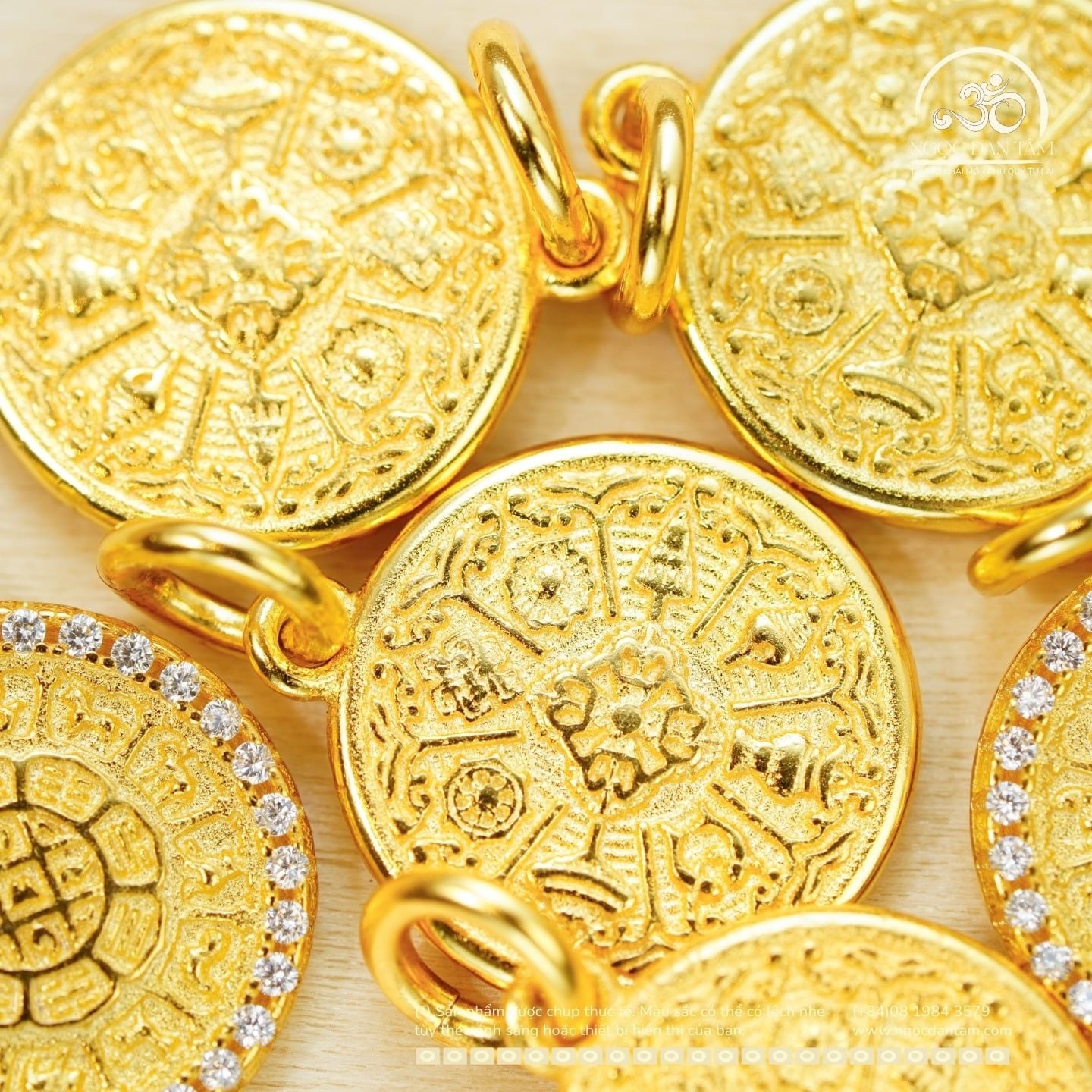  Mặt Dây Chuyền 12 Con Giáp Đính Đá 13.67mm - Bạc 925 Mạ Vàng Cao Cấp 