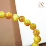  Vòng Tay Mắt Hổ Vàng Phối Tỳ Hưu 8mm 6A 