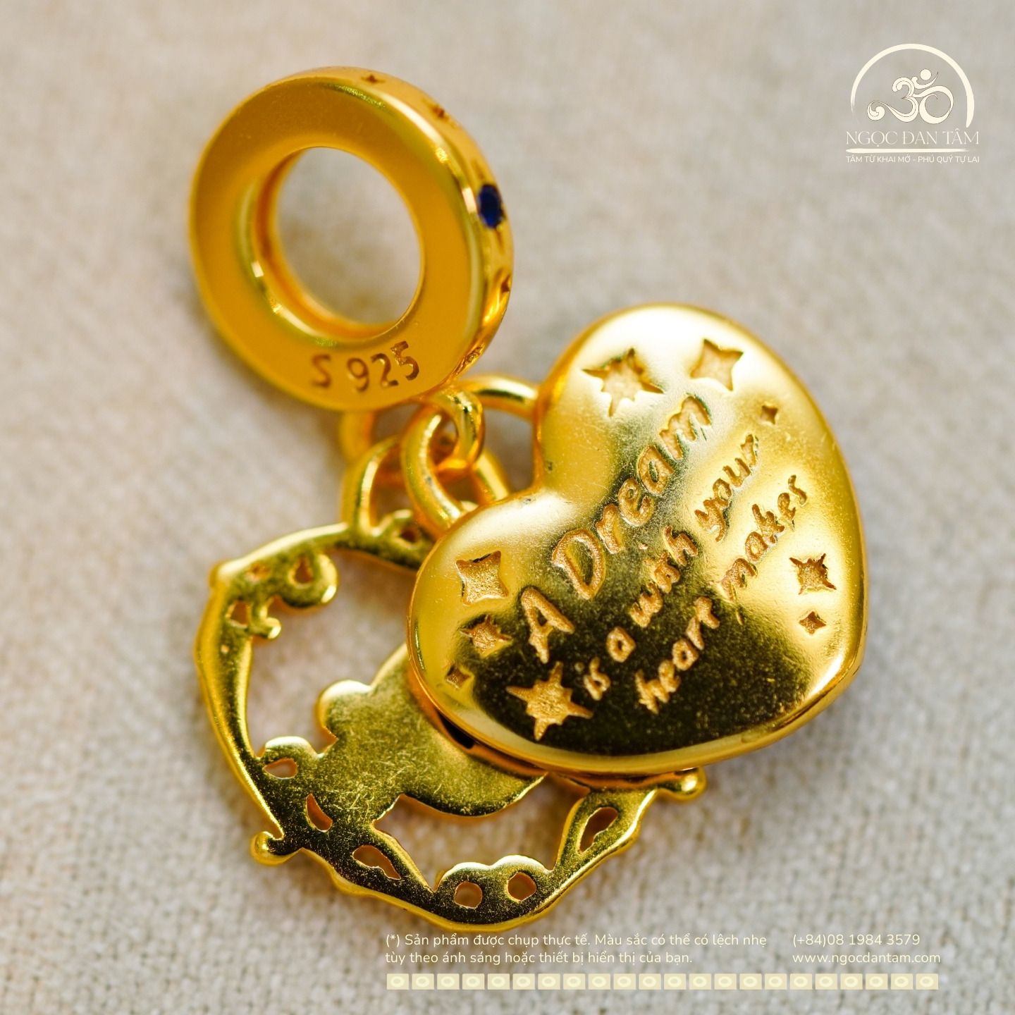  Mặt Treo Pandora Bạc 925 Mạ Vàng Cao Cấp 