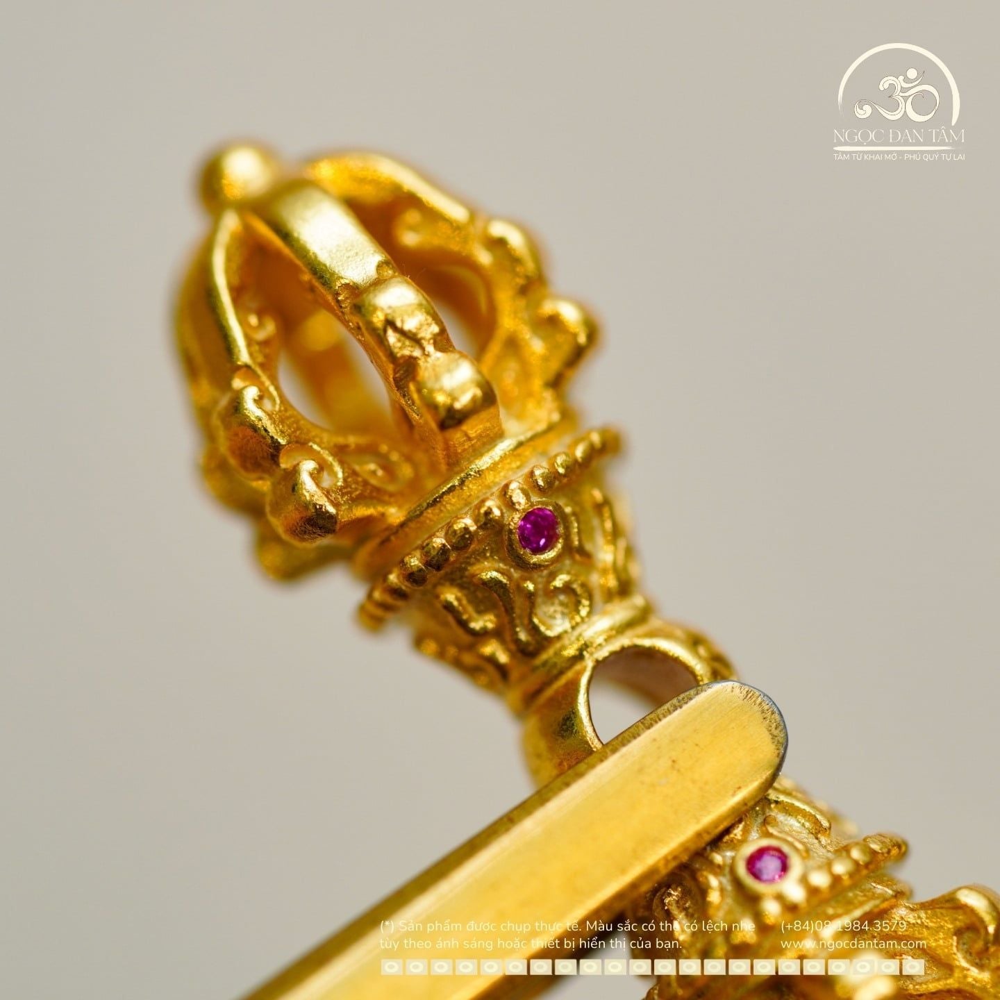  Charm Chày Kim Cang (lớn) - Bạc 925 Mạ Vàng Cao Cấp 