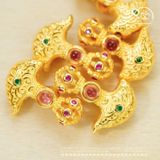  Charm Mỏ Neo Đính Đá Hồng 13mm - Bạc 925 Mạ Vàng Cao Cấp 