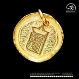  Mặt Dây Chuyền Tròn Đèn Vàng - Bạc 925 Mạ Vàng Cao Cấp 