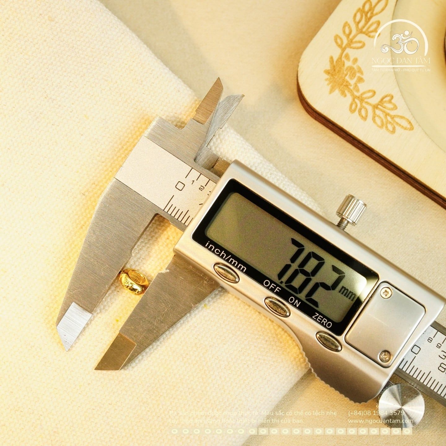  Charm Tròn Lục Tự 7.82mm - Bạc 925 Mạ Vàng Cao Cấp 