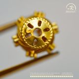  Charm Đan Dây Đính Đá Mạ Vàng 9,43mm - Kim Loại Mạ Vàng Cao Cấp 