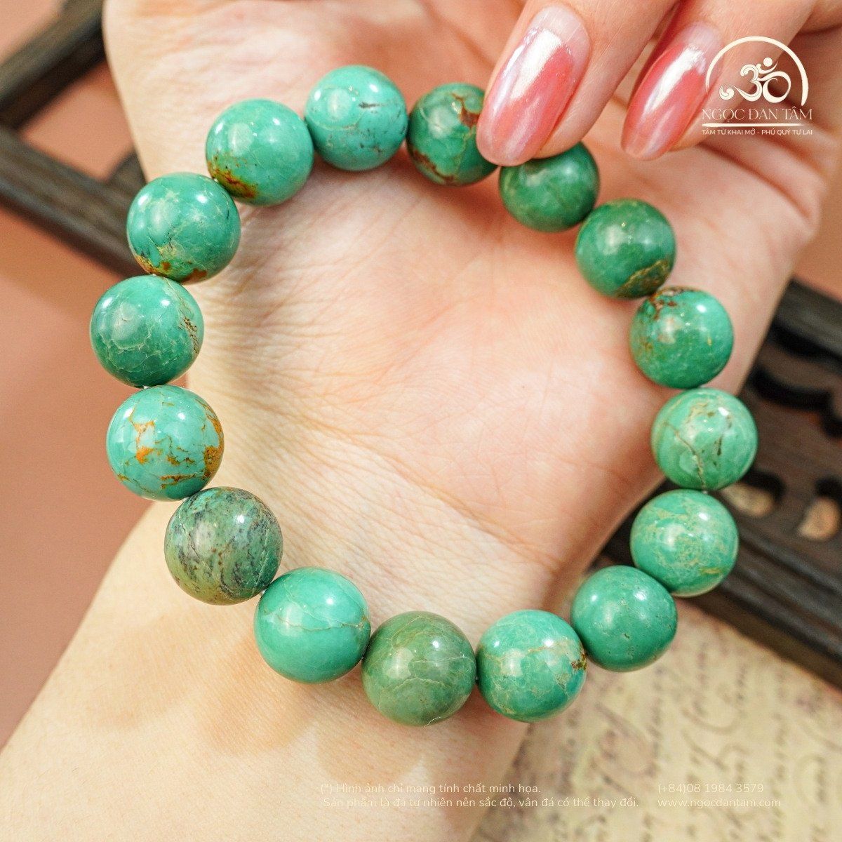  Vòng Tay Lam Ngọc 12mm 