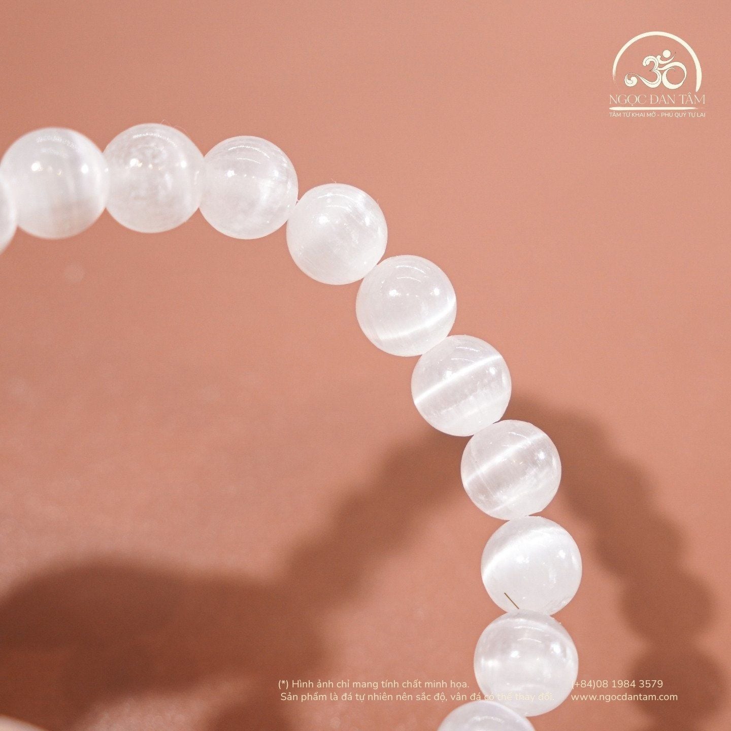 Vòng Tay Selenite 8mm - 10mm 3A 