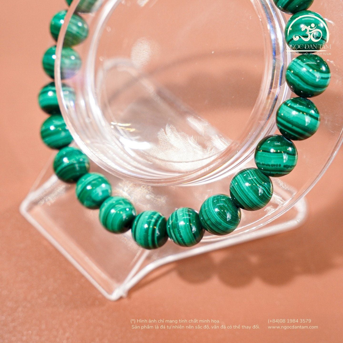  Vòng Tay Đá Khổng Tước 8mm 3A 