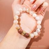  Vòng Tay Mã Não Anh Đào 10mm 2A Phối Đá Thulite 10mm 2A 