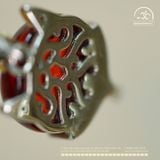  Mặt dây chuyền Hồ Ly Đá Đỏ 12,14mm - Bạc 925 Cao Cấp 