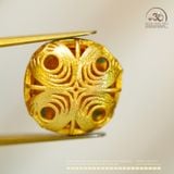  Charm Sứ Thanh Hoa Đính Ngọc Trai 13,30mm - Kim Loại Mạ Vàng Cao Cấp 