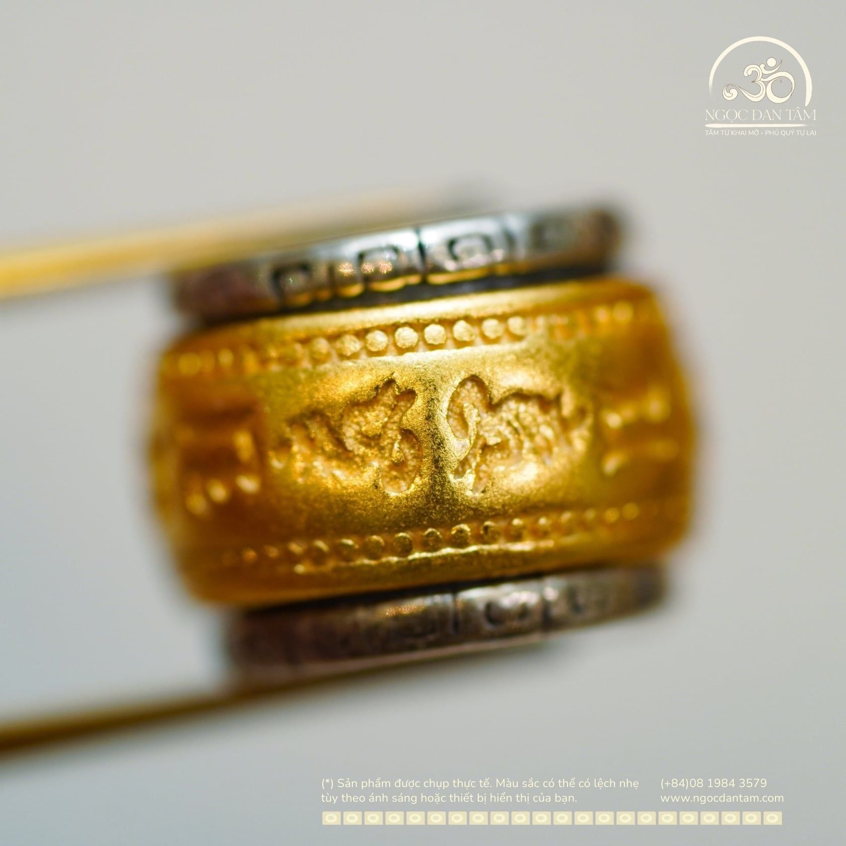  Charm Hạt Trống Chú Om - Bạc 925 Mạ Vàng Cao Cấp 