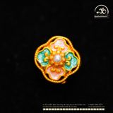  Charm Bướm Đính Ngọc Trai 9,08mm - Kim Loại Mạ Vàng Cao Cấp 